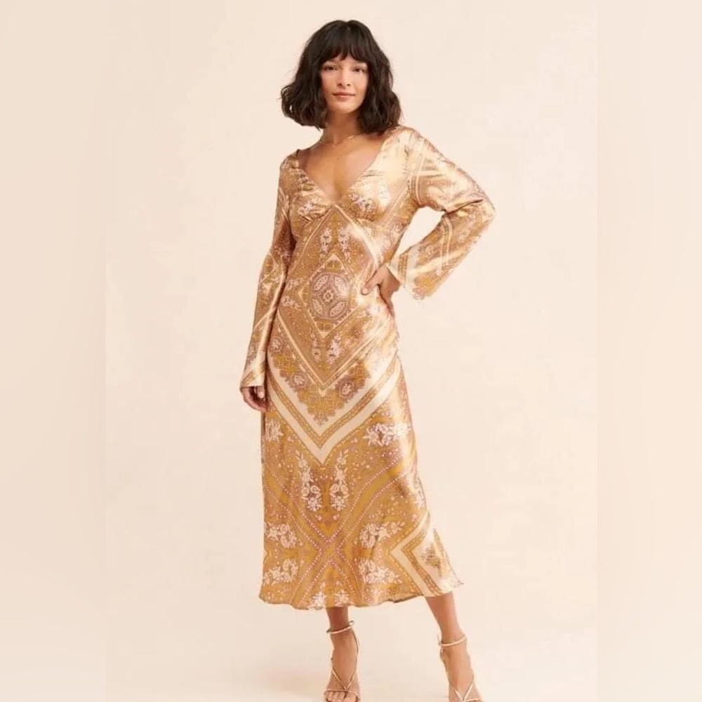 {Free People} New Light Scarf Midi Dress